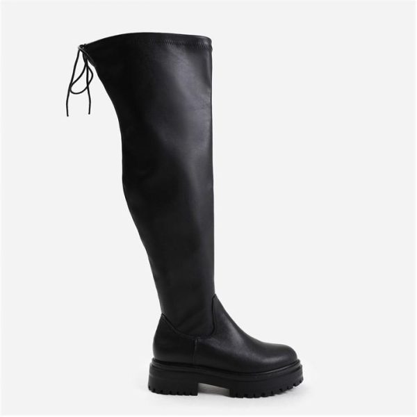 Wheres That From Black Pu Dawn Over The Knee Boots