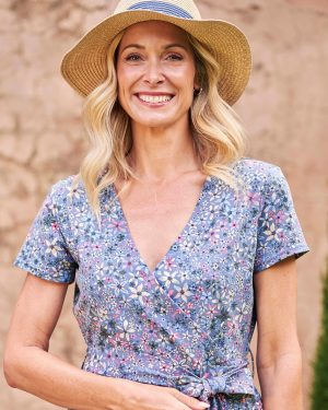 Whitby Womens Colourblock Fedora Hat - Beige