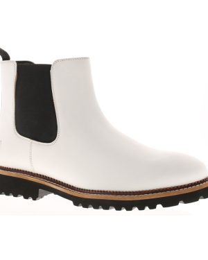(White, 4 (Adults')) Hush Puppies Womens Boots Chelsea Gwyneth Leather Memory Foam Slip On white UK S