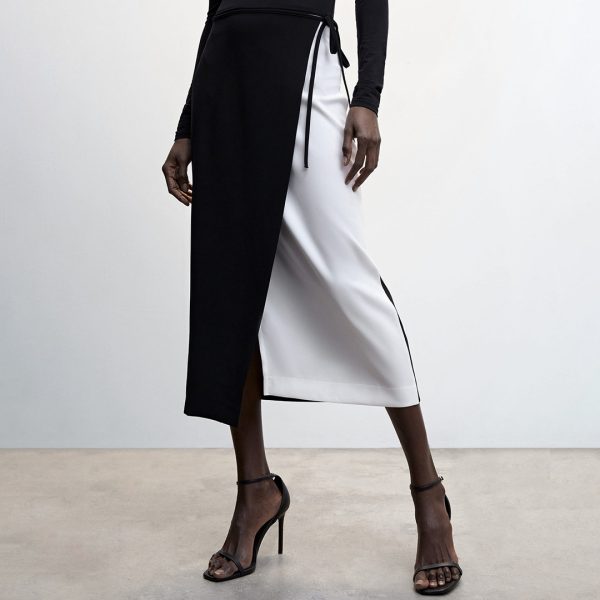 White Bow Midi Skirt