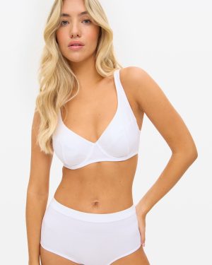 White COOLMAX® 3-Part Underwired Bra