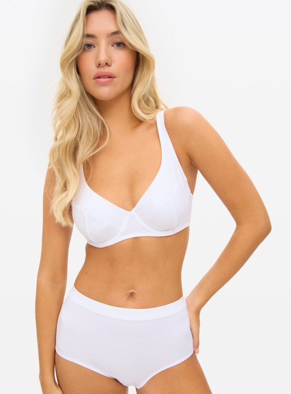 White COOLMAX® 3-Part Underwired Bra