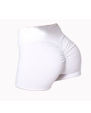 (White, S) Womens High Waist Yoga Shorts Sports Pants Casual Gym Workout