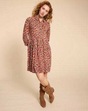 White Stuff Organic Everly Jersey Shirt Dress - Pink