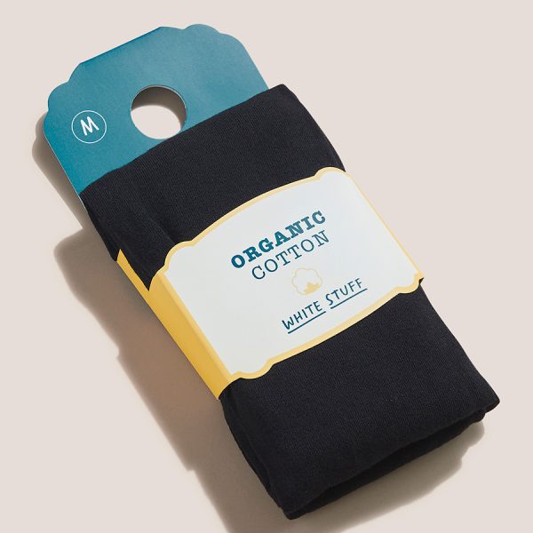 White Stuff Patty Plain Organic Tights - Black