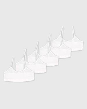 White White Crop Tops 5 Pack (6-7 Years) - Tu by Sainsbury's
