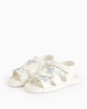 White White Faux Leather Butterfly Sandals - Tu by Sainsbury's
