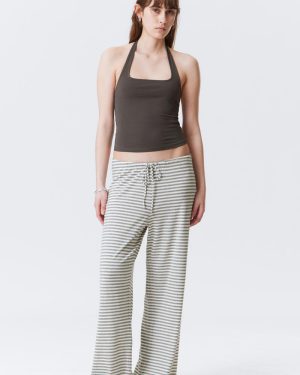 Wide-Leg Pull-On Lyocell Trousers