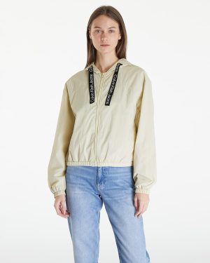 Windbreaker Calvin Klein Jeans Logo Drawstring Windbreaker Green Haze S