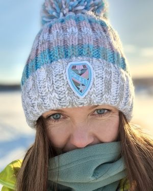 Winter Pastels Reflective Super Bobble Hat -