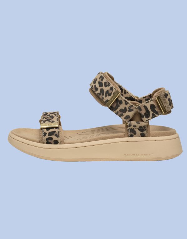Woden Platform Sandals Leopard