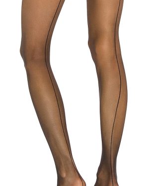 Wolford Individual 10 Back Seam Tights in Black. Size XS.