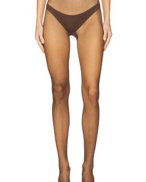Wolford Twenties Econyl Tights in Brown. Size S, XS.