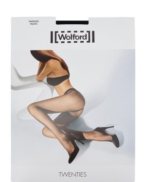 Wolford Twenties Gobi Micro-fishnet Tights - Black - S