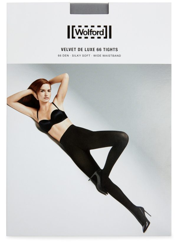 Wolford Velvet De Luxe 66 Denier Tights - Grey - L