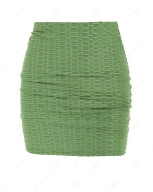 Women Beach ZAFUL Honeycomb Textured Mini Bodycon Beach Skirt S Light green