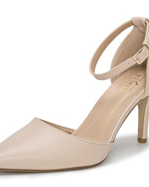 Women Court Shoes Buckle Ankle Strap Pointed Toe Dressy Stiletto 009 9