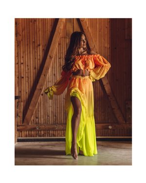 Women Long Sleeve Bikinis Cover ups Swim Long Cover up Tie-Up Crop Tops + High Waist Long Skirt Kaftan Beach Tunic Dress