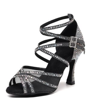Women Rhinestones Strappy Dance Sandals