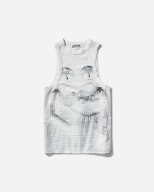 Women s JR Mesh Sleeveless Top White