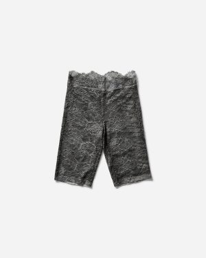 Women s Lace Biker Shorts Washed Out Black