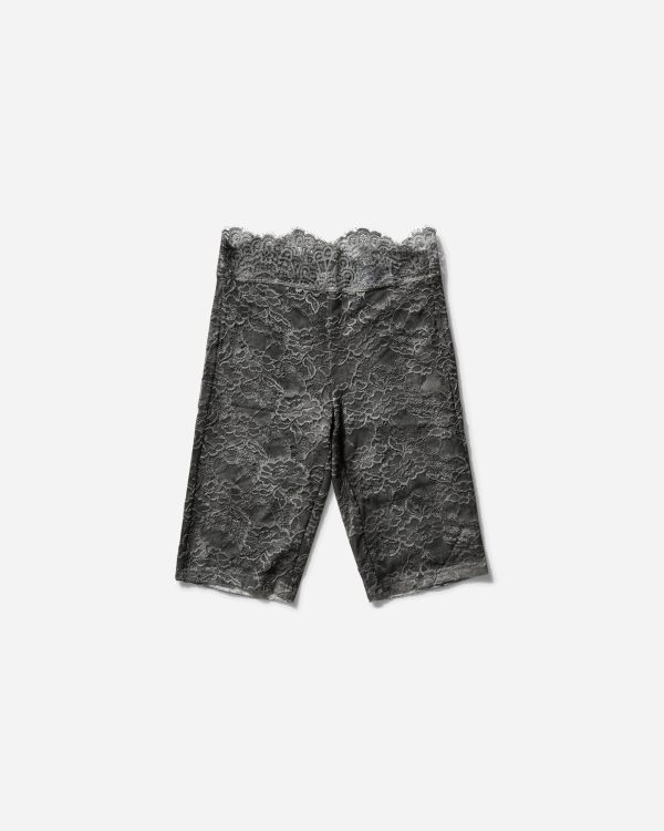 Women s Lace Biker Shorts Washed Out Black