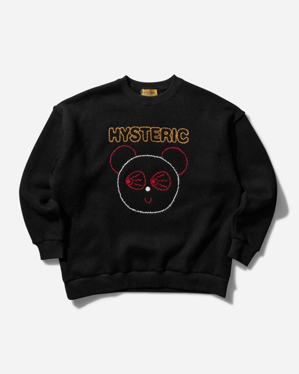 Women s Red Eye Flash Crewneck Sweatshirt Black