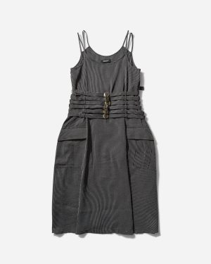 Women s Silk Japanese Paper Camisole Dress Black Stripe