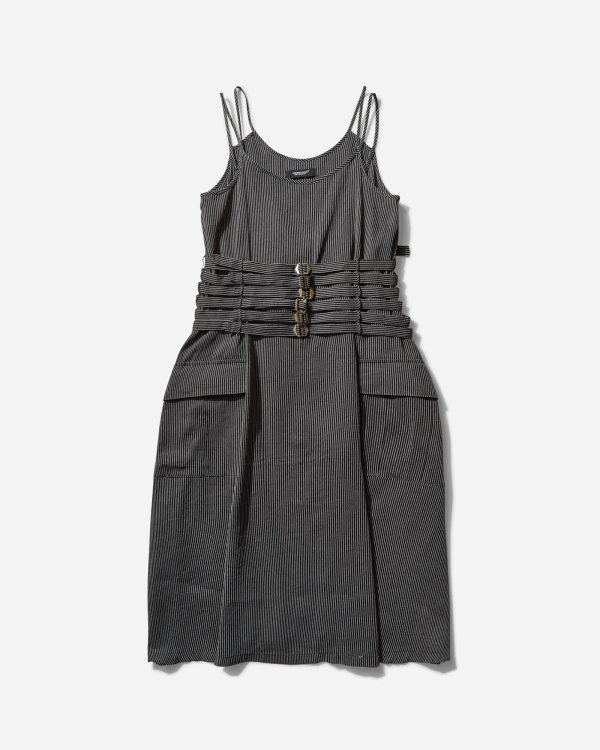Women s Silk Japanese Paper Camisole Dress Black Stripe