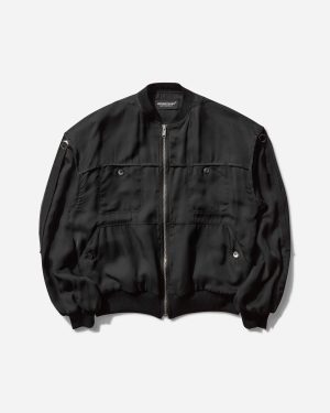Women s Straps Bomber Jacket Black
