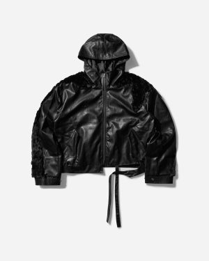 Women s Swamp Faux Leather Jacket Black