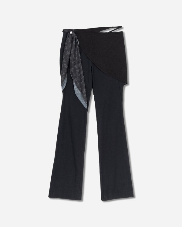 Women s Tie Scarf Pants Black