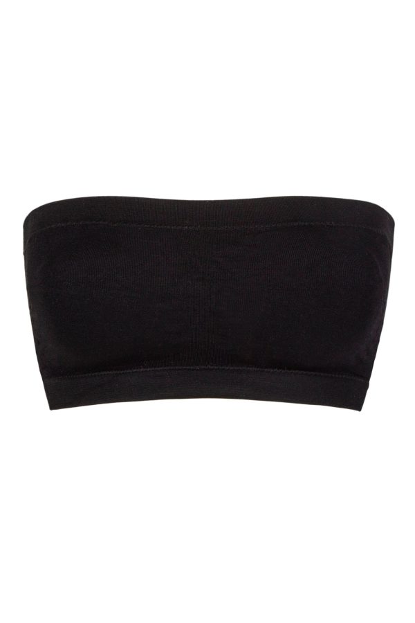 Women's 1 Pack Ambra Bare Essentials Bandeau Bra Black UK 10-12