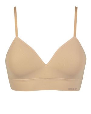 Women's 1 Pack Ambra Bondi Bare Longline Bra Rose Beige UK 14-16