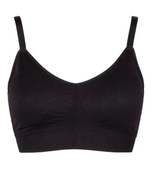 Women's 1 Pack Ambra Curvesque Support Wirefree Bra Black UK 14-16