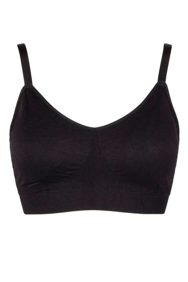 Women's 1 Pack Ambra Curvesque Support Wirefree Bra Black UK 14-16