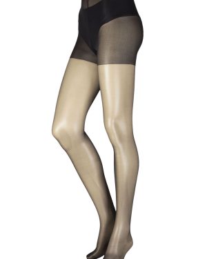 Women's 1 Pair Charnos 15 Denier Energising Medium Support Compression Tights Black L