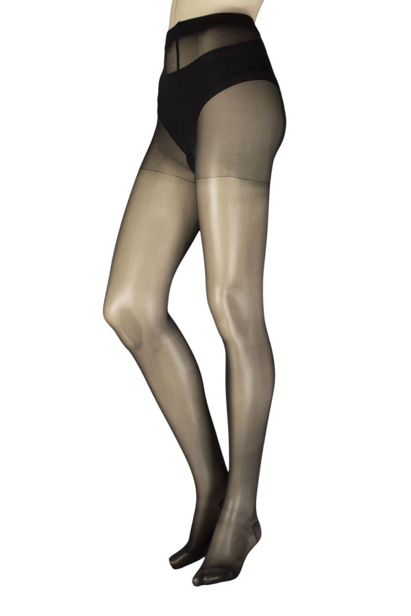 Women's 1 Pair Charnos 30 Denier Energising Firm Support Compression Tights Black L
