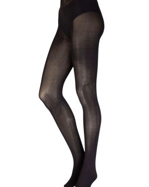 Women's 1 Pair Charnos Eco 120 Denier Opaque Tights Black Medium / Large