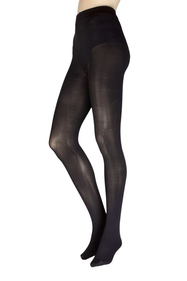 Women's 1 Pair Charnos Eco 80 Denier Opaque Tights Black Medium / Large
