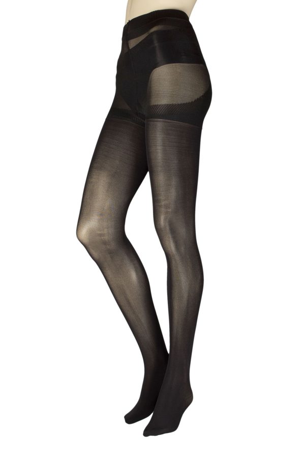 Women's 1 Pair Charnos Killer Figure 70 Denier Opaque Control Tights Black L-XL