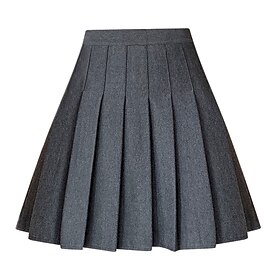 Women's A Line Above Knee High Waist Skirts Pleated Solid Colored Homecoming Casual Daily Spring Fall Fashion Apricot Black Brown Grey