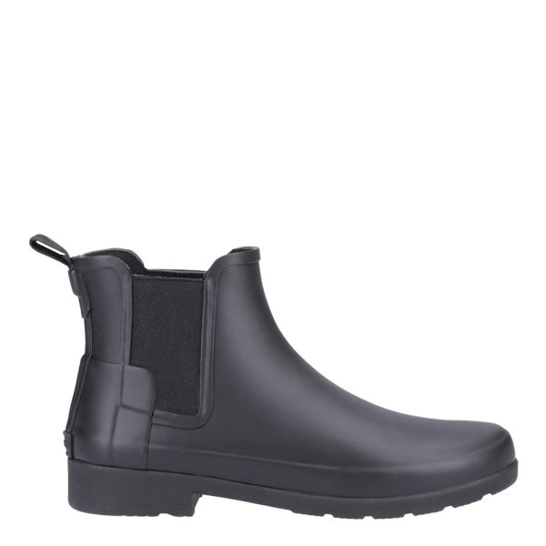 Womens Black Refined Chelsea Boot