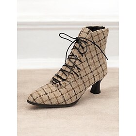 Women's Burgundy Lace-Up Victorian Ankle Boots - Elegant Suede Heeled Footwear for Formal Occasions and Vintage Style