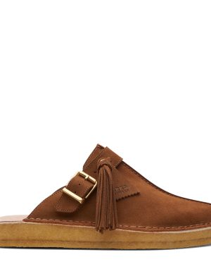 Women's Caramel Suede Trek Originals Mules