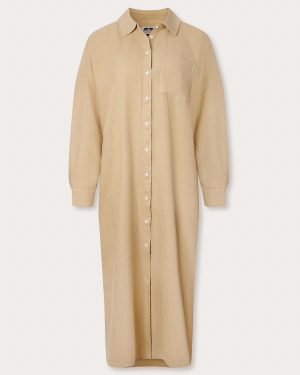 Women's Coconut Sapodilla Linen Shirt Dress