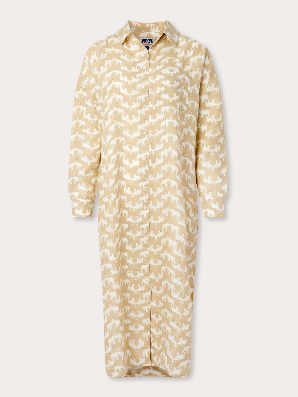 Women's Elephant Palace Coconut Sapodilla Linen Shirt Dress