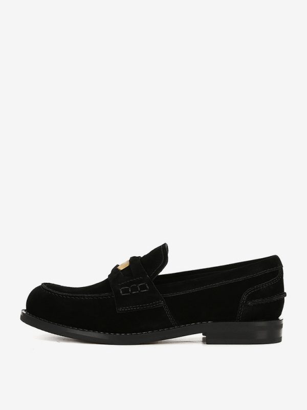 Women's Flat Suede Loafers Round Toe
