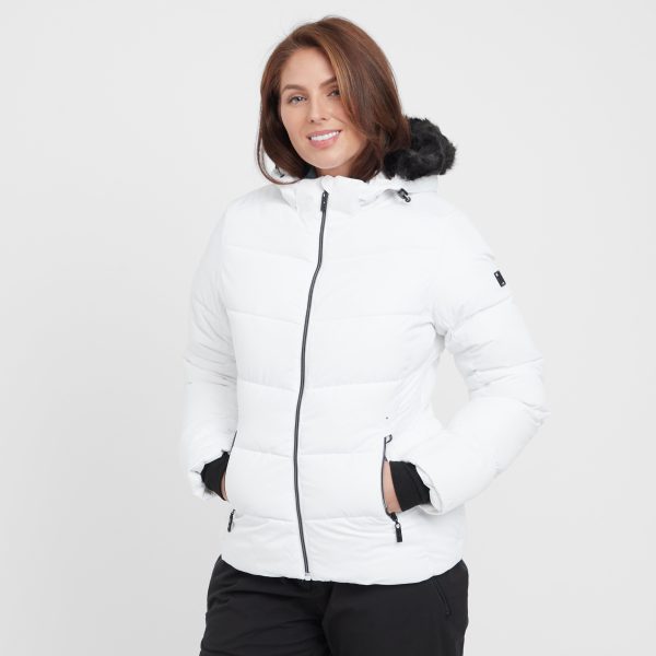 Women's Glamourize V Baffled Ski Jacket, White