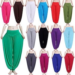 Women's Harem Pants Quick Dry Lightweight High Waist Yoga Fitness Dance Bloomers White Black Purple Modal Winter Sports Activewear Micro-elastic Loose Fit / Athleisure